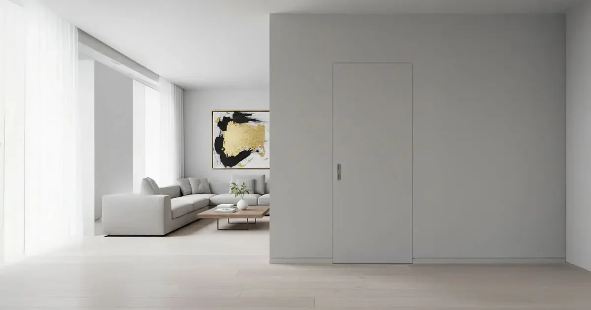 Bespoke frameless internal door