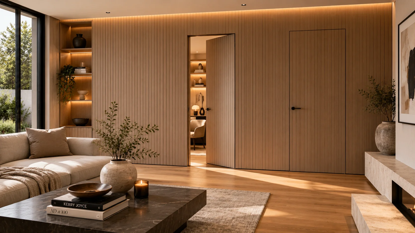 Hidden Doors Within Wall Panelling
