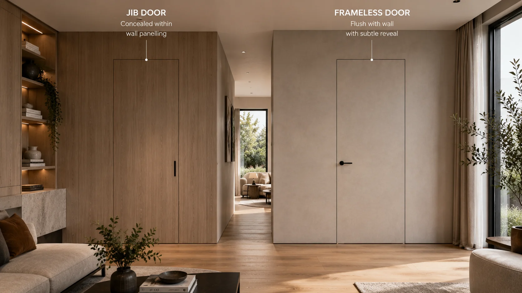 Jib Door vs Frameless Door: Key Differences
